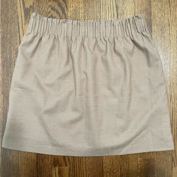 J.Crew Tan Mini Skirt Wool Blend Size 8 - Picture 1 of 8